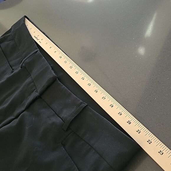 JMS Just My Size sz 24 W black dress pants.  Placket front, no pockets - Picture 3 of 8